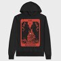 Strength Tarot Wolf Card Muakata, Hanorac Oversize Barbati (Unisex)