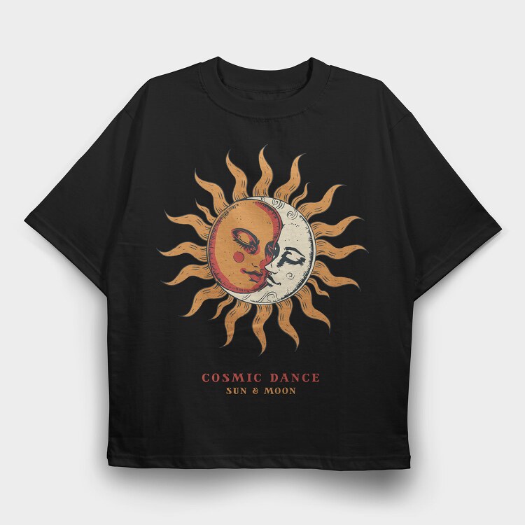 Sun And Moon Love Whimsigoth, Tricou Oversize Barbati (Unisex)