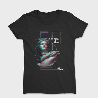 Statue Glitch Quote 1, Tricou Femei