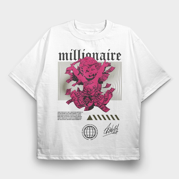 Millionaire 1, Tricou Oversize Barbati (Unisex)
