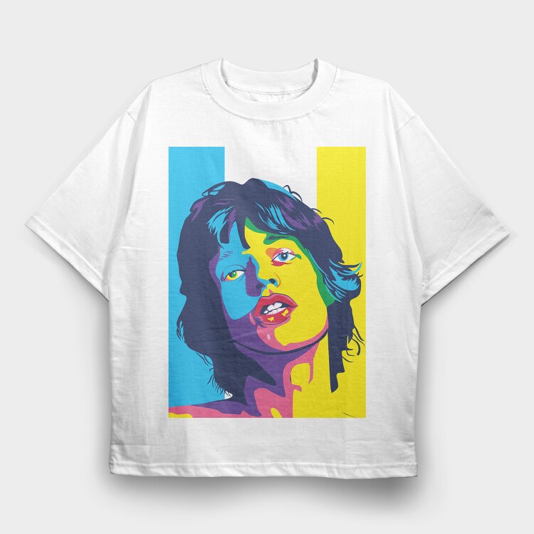 Mick Jagger, Tricou Oversize Barbati (Unisex)