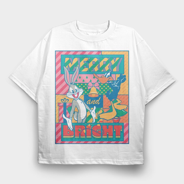 Merry and Bright, Tricou Oversize Barbati (Unisex)