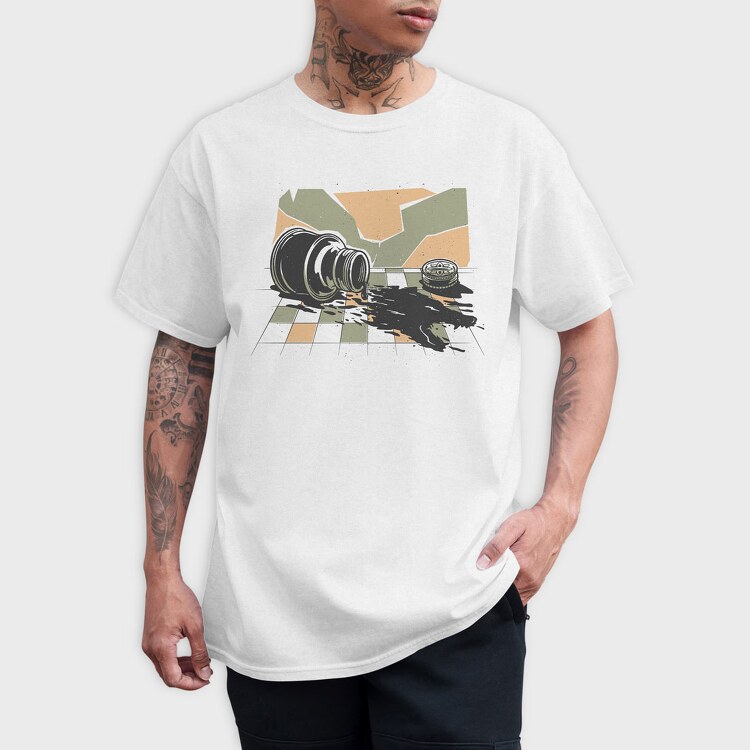 Wolf Ink Drop, Tricou Barbati (Unisex)