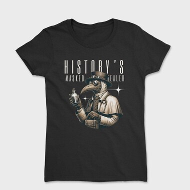 Steampunk Plague Mask Pest, Tricou Femei