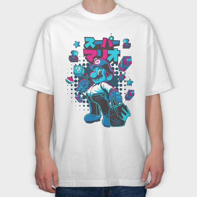 Mario, Tricou Oversize Barbati (Unisex)