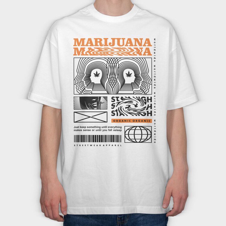 Marijuana 1, Tricou Oversize Barbati (Unisex)