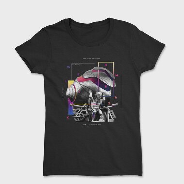 Statue Carrying Weight Creative Weltschmerz, Tricou Femei