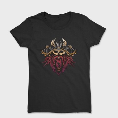 Steampunk Viking Skull, Tricou Femei