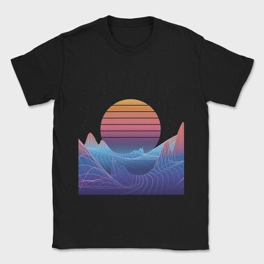 Synthwave Sunset, Tricou Barbati (Unisex)