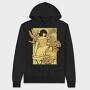 Girl And Cat, Hanorac Oversize Barbati (Unisex)