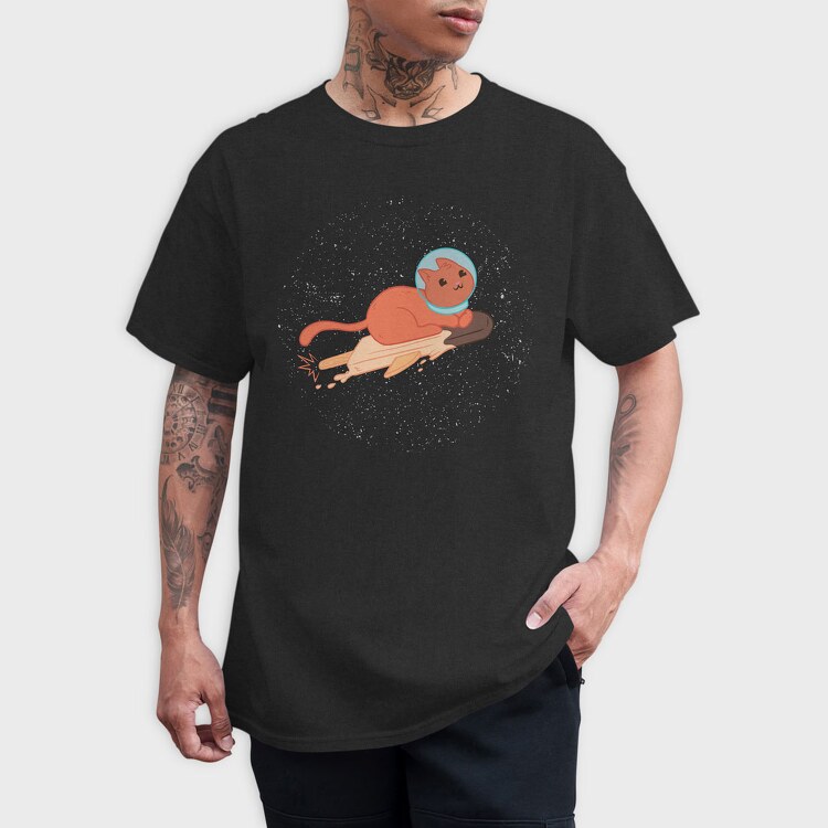 Space Ice Cream Cat, Tricou Barbati (Unisex)