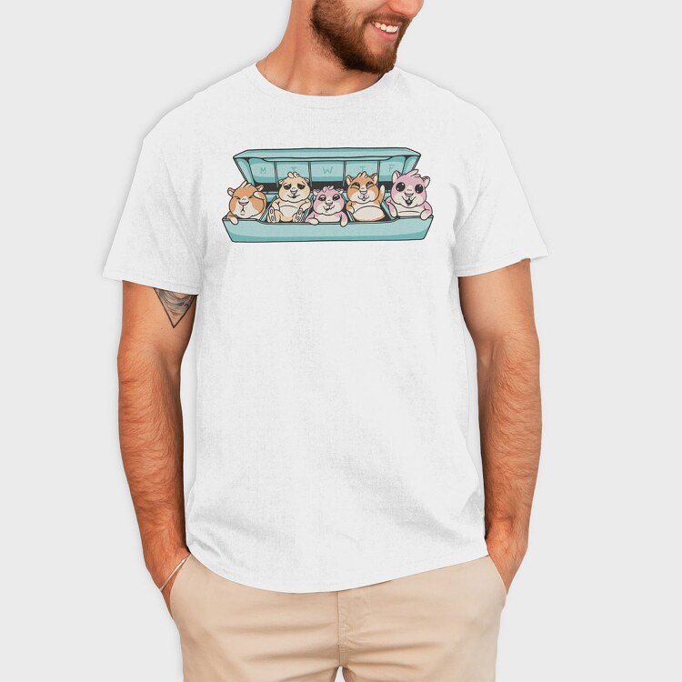 Guinea Pig Pill Organizer, Tricou Barbati (Unisex)
