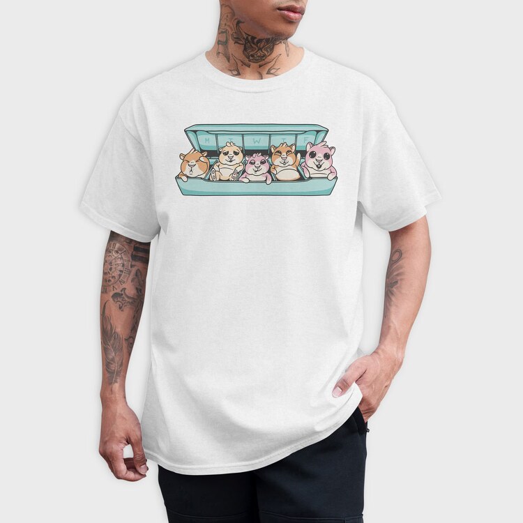 Guinea Pig Pill Organizer, Tricou Barbati (Unisex)