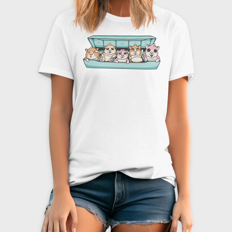 Guinea Pig Pill Organizer, Tricou Barbati (Unisex)