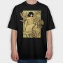 Girl And Cat, Tricou Oversize Barbati (Unisex)