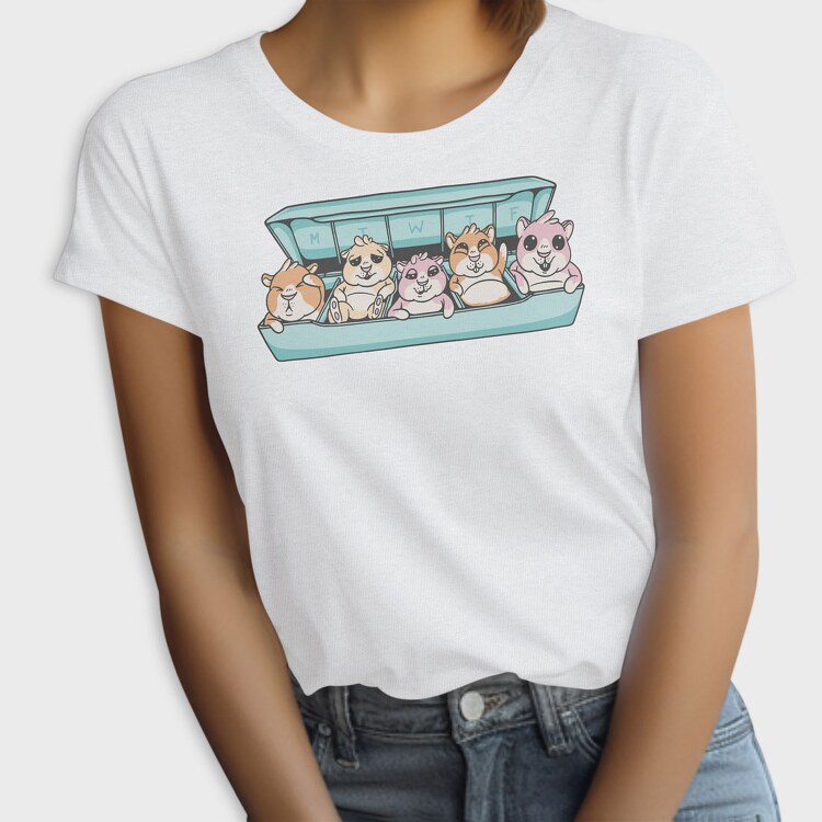 Guinea Pig Pill Organizer, Tricou Femei