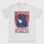 Black Cat With Bloody Knife I Watch Murder Documentaries To Relax, Tricou Barbati (Unisex)