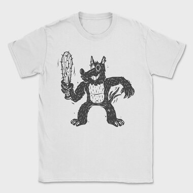 Black Dog With Bat Crazy Baseball Bat, Tricou Barbati (Unisex)