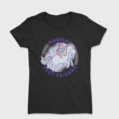 Girl And Pony Best Friend Quote Magical, Tricou Femei