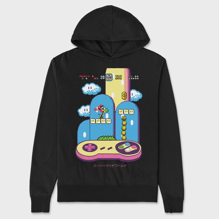 Mario Game, Hanorac Oversize Barbati (Unisex)