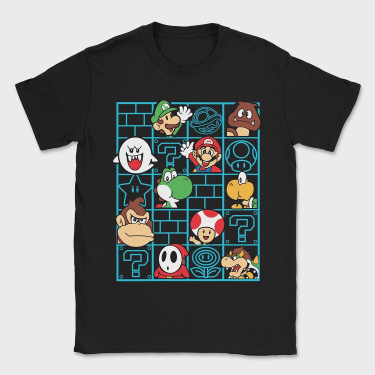 Mario Bros, Tricou Barbati (Unisex)
