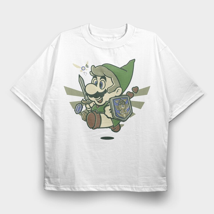 Mario Bros 3, Tricou Oversize Barbati (Unisex)