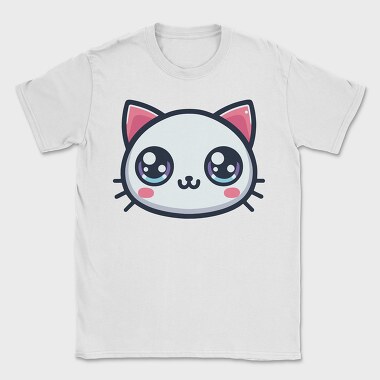 Kawaii Cute Cat Face, Tricou Barbati (Unisex)