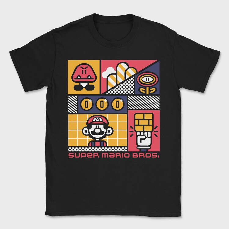 Mario Bros 2, Tricou Barbati (Unisex)