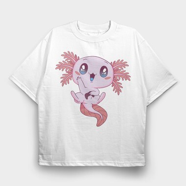 Kawaii Gaming Axolotl Gamer, Tricou Oversize Barbati (Unisex)