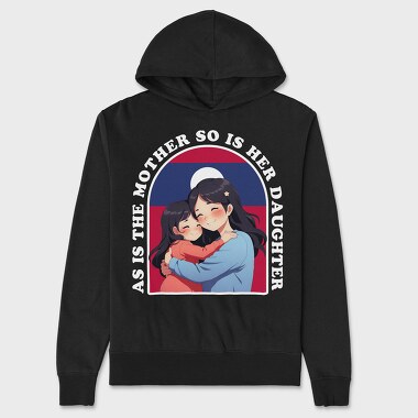 Kawaii Mother And Daughter Laos, Hanorac Oversize Barbati (Unisex)