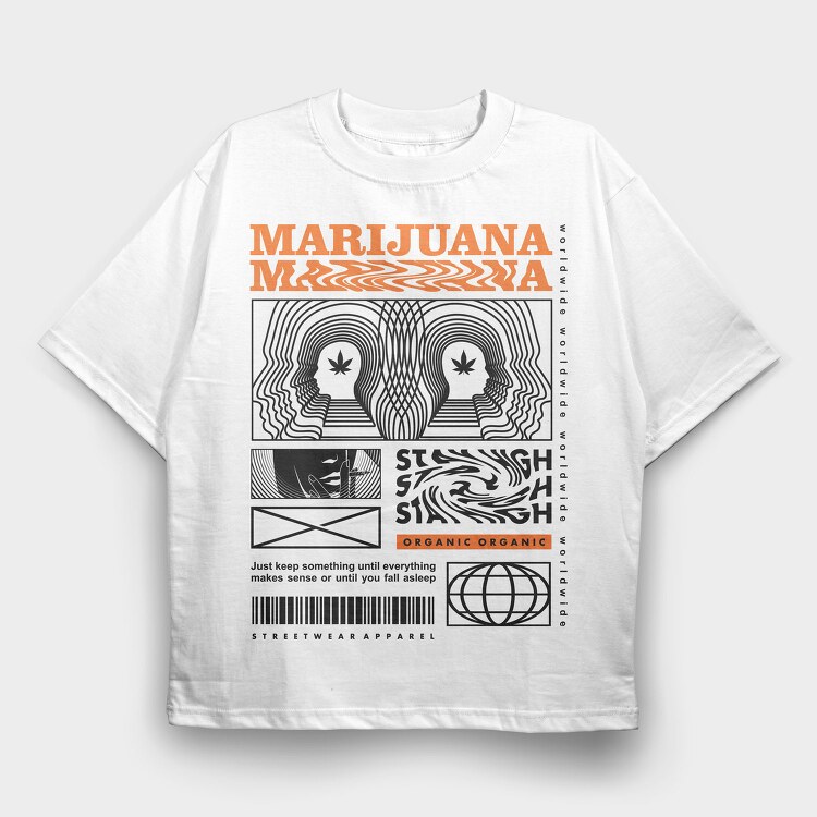 Marijuana 1, Tricou Oversize Barbati (Unisex)