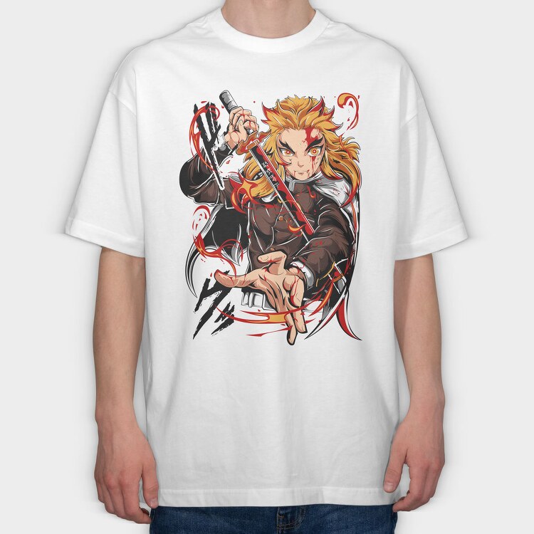 Kyojuro Rengoku Ex, Tricou Oversize Barbati (Unisex)