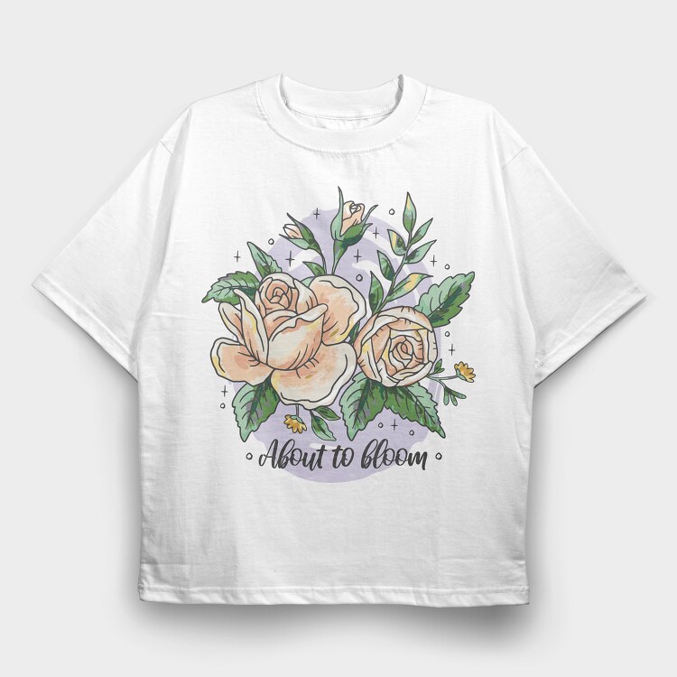 Bloom Rose Bouquet, Tricou Oversize Barbati (Unisex)