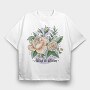 Bloom Rose Bouquet, Tricou Oversize Barbati (Unisex)