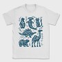 Blue Animals Cut Out Scandinavian Art, Tricou Barbati (Unisex)