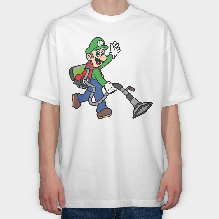 Luigi Poltergust, Tricou Oversize Barbati (Unisex)