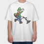 Luigi Poltergust, Tricou Oversize Barbati (Unisex)
