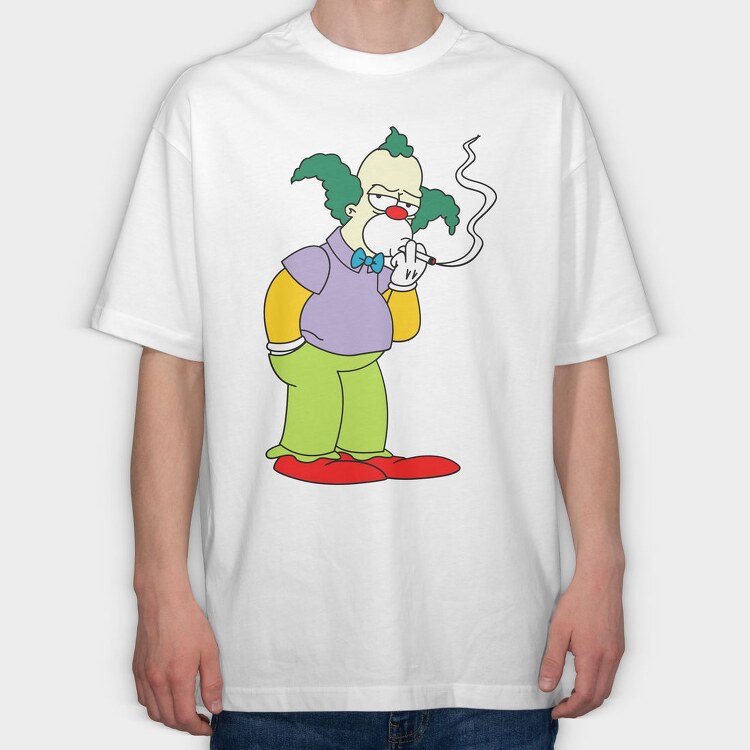 Krusty the Clown, Tricou Oversize Barbati (Unisex)