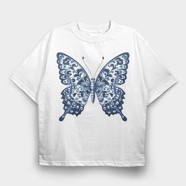 blue butterfly, Tricou Oversize Barbati (Unisex)