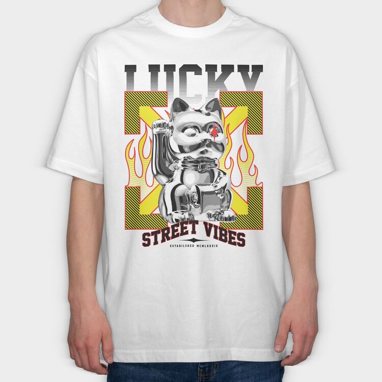 Lucky 1, Tricou Oversize Barbati (Unisex)