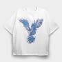 Blue Phoenix, Tricou Oversize Barbati (Unisex)