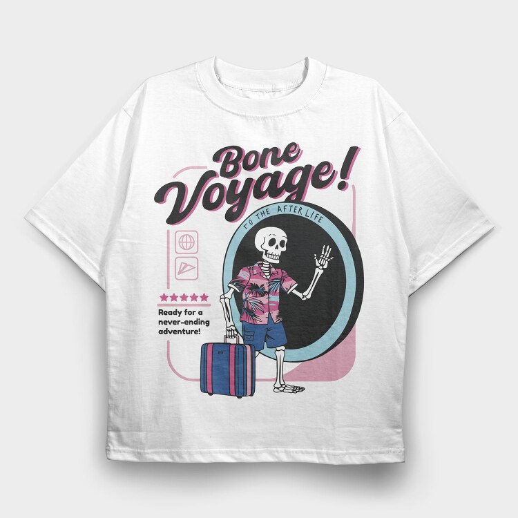 Bone Voyage Trend, Tricou Oversize Barbati (Unisex)