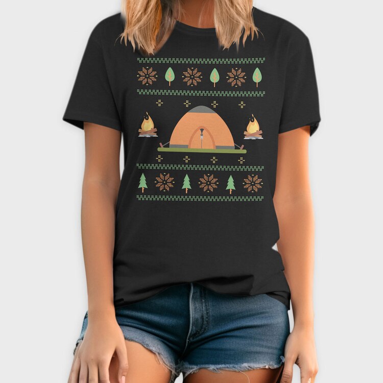 Camping Ugly Sweater, Tricou Barbati (Unisex)