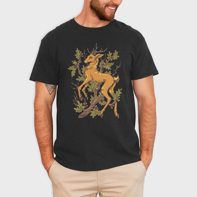 Deer Oak, Tricou Barbati (Unisex)