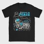 Book Lover Skeleton Humor Read In Peace, Tricou Barbati (Unisex)