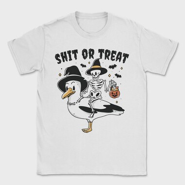 Halloween Seagull Shit Or Treat, Tricou Barbati (Unisex)
