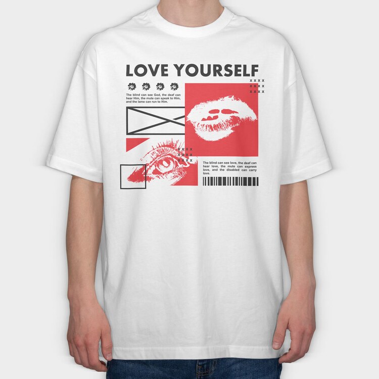 Love Yourself 1, Tricou Oversize Barbati (Unisex)