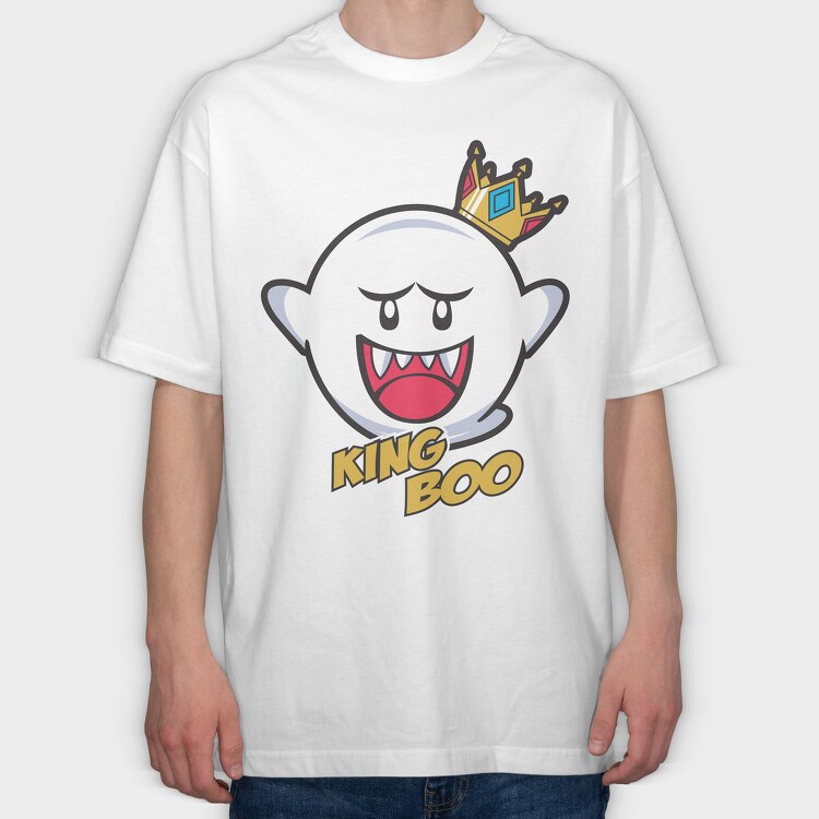 King Boo Mario Bros, Tricou Oversize Barbati (Unisex)
