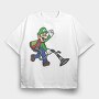 Luigi Poltergust, Tricou Oversize Barbati (Unisex)