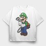 Luigi Fear, Tricou Oversize Barbati (Unisex)